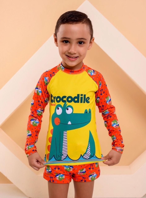 Conjunto moda praia Crocodile