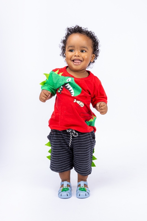 SANDALIA MASC DINO BABY AZUL JEANS - comprar online