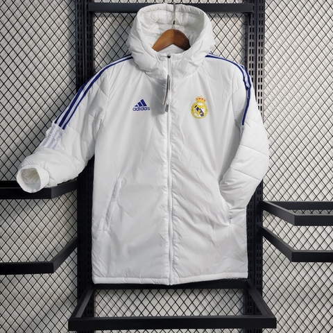 real madrid, real, madrid, branco, bobojaco, adidas, gola alta, com capuz, capuz, frio