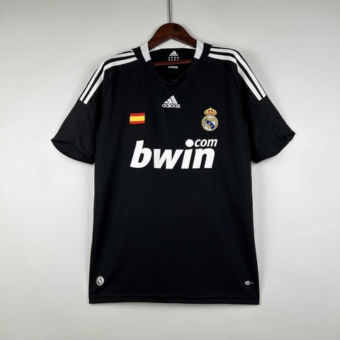 real madrid, real, madrid, rethor, retrô, third, preta, espanha, adidas, 2008, 2009