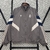 Real Madrid Corta-Vento Cinza com Detalhes Azul e Branco