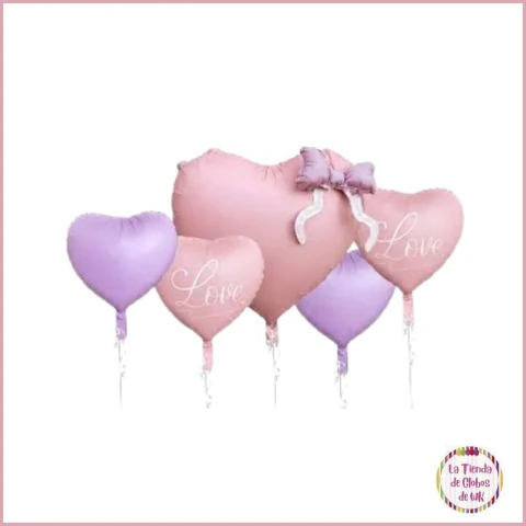 Set de Globos de Corazones