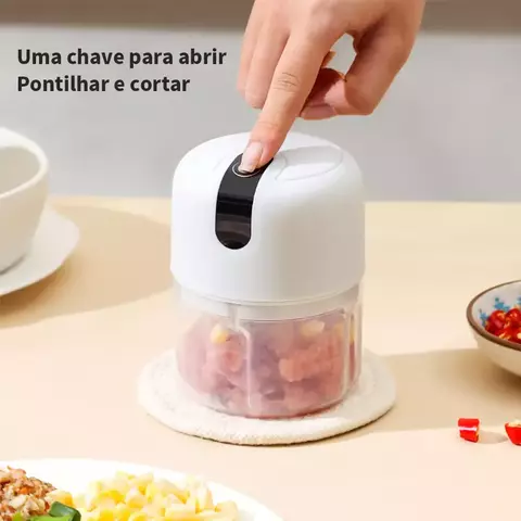 Mini Processador com 3 lâminas