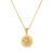 Colar Dourado Medalha Luz Celestial