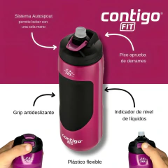 BOTELLA CONTIGO FIT AUTOSPOUT FIT SQUEEZE 710ML COLOR GRAPE - VIOLETA - Termo Style