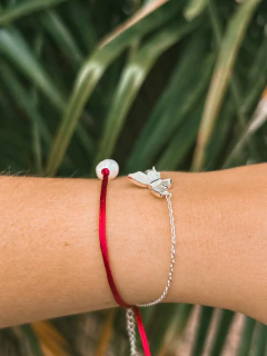 Pulseira Vermelha com Pérola Batata