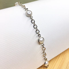 Pulseira de bolinha prata na internet