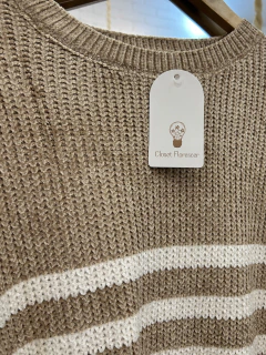 Imagem do Blusa de tricô mousse premium listrada
