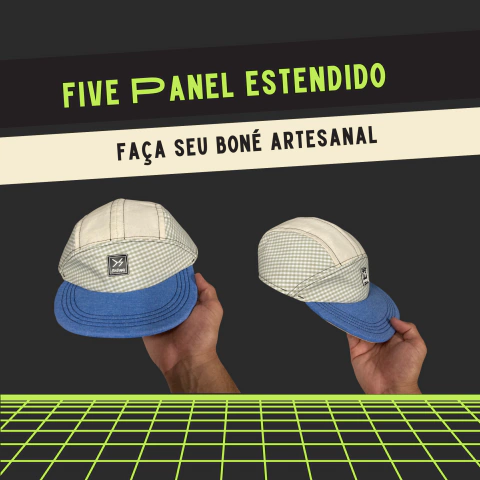 Molde Boné Five Panel frente Estendida