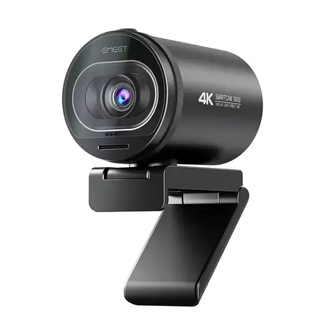 Webcam 4K EMEET S600 com autofoco para streaming, chamada de vídeo e gravação em 1080p 60fps via USB. Profissional, nítida e ideal para home office.