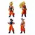 Conjunto de 4 figuras de ação Dragon Ball Son Goku Super Saiyan, detalhadas e coloridas, ideal para colecionadores, decoração e fãs do anime.