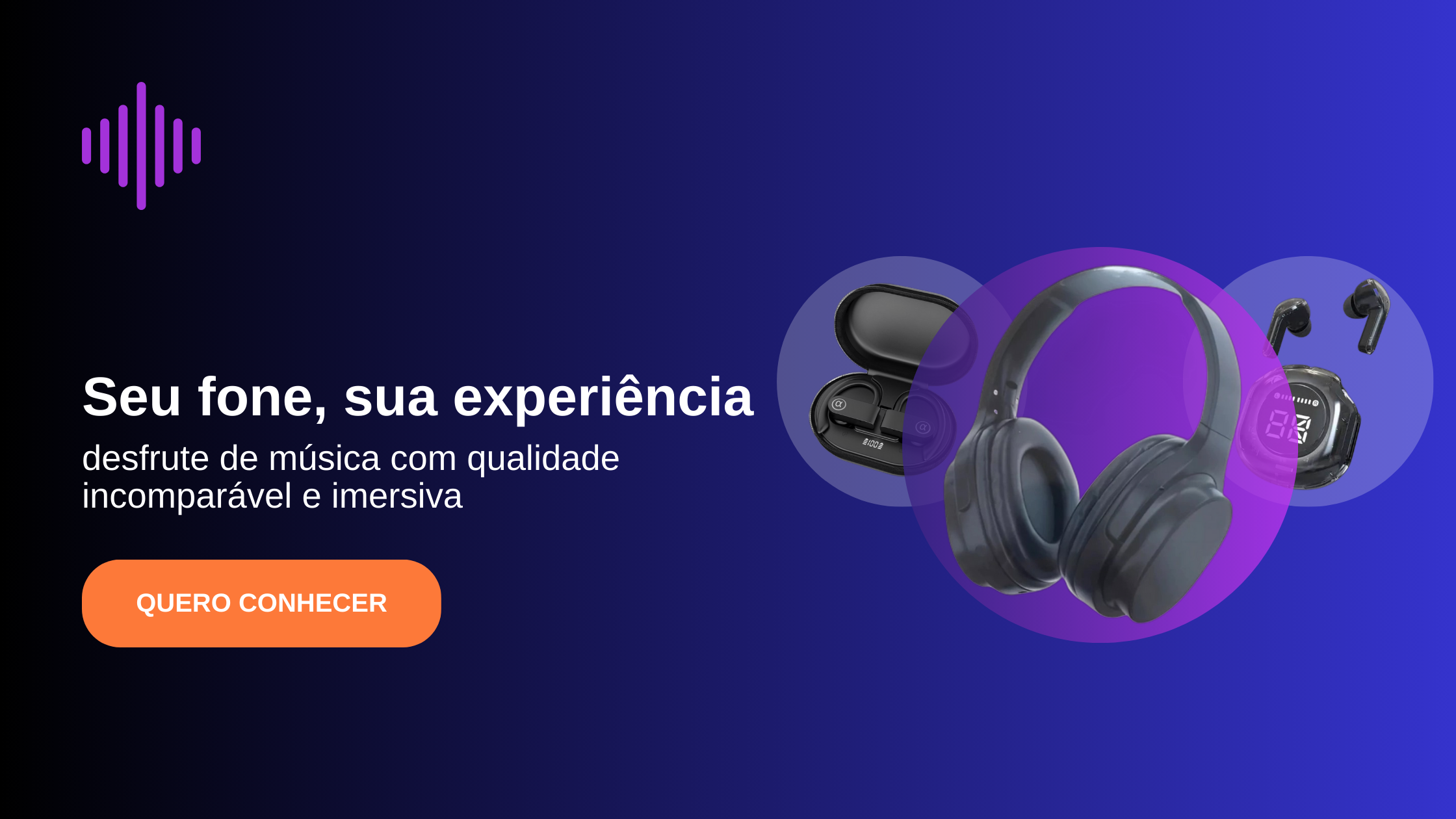 Banner da categoria Fones com fio