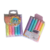 Conjunto de marca texto e carimbo em cores vibrantes, embalagem com destaque para um personagem divertido.