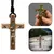 Cordão Cruz Crucifixo Coroinha São Bento Dourado 7 Cm