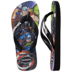 Imagem do HAVAIANAS TOP INFANTIL MARVEL II PRETO
