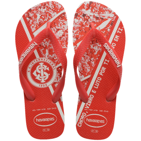 HAVAIANAS TOP TIMES INTERNACIONAL - BRANCO/VERMELHO