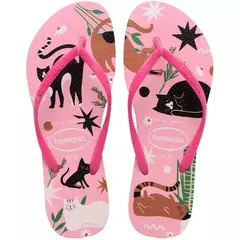 CHINELO HAVAIANAS SLIM PETS ROSA GLOW - comprar online
