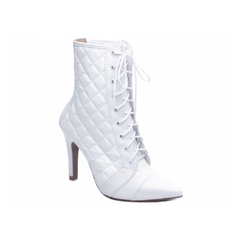 Bota Bico Fino Feminina Tamanho:38;Cor:Branco - comprar online