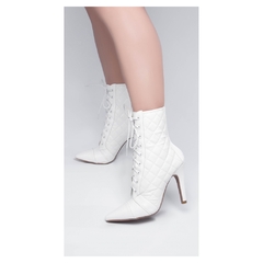 Bota Bico Fino Feminina Tamanho:38;Cor:Branco - Lincce