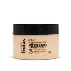 Esfoliante Corpo e Rosto Pêssego + Manteiga de Karité Porán 240g