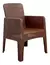 Sillon Milo Chocolate Plastico Simil Ratan Quality - comprar online