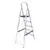 Escalera De Aluminio Tijera Plegable Mor 5103 5 Escalones 120kg Color Plateado en internet