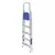 Escalera De Aluminio Tijera Plegable Mor 5103 5 Escalones 120kg Color Plateado - Isern Hogar