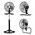Ventilador Kanjihome 3 En 1 65w 3 Velocidades Negro Kjh-fh1306 - comprar online