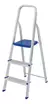 Escalera De Aluminio Tijera 3 Escalones Mor Plegable 5101 Base Antideslizante, Traba De Seguridad. Ultimo Escalon Como Plataforma Y Soporte De Aluminio Para Sujetarse - comprar online