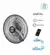 Ventilador De Pared Liliana Vwc2016 Con 3 Palas De Metal Color Plateado Estructura Color Negro, 20 De Diámetro 220v en internet