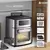 Freidora De Aire Suono Air Fryer 10 L Con Ventana 1700 W Color Plateado - Isern Hogar