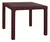 Mesa Harmony Plastico Simil Ratan Cuadrada 90 Cm Chocolate - comprar online