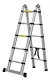 Escalera Smart Kassel Telescopica Doble Aluminio Color Plateado - comprar online