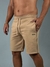 Bermuda Peruana Moletom BSS Bege Logo Lateral - comprar online