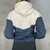 Corta Vento Feminino NK Bege / Azul Escuro