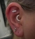Piercing Argola Dupla Cravejado Zircônias - Titânio - Arievilo Piercing