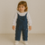 Conjunto Infantil com Jardineira Jeans e Blusinha com Babados - comprar online