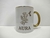 Tazas con asa y borde dorado - comprar online