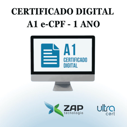 Certificado Digital A1 e-CPF 1 ANO - Ultra Cert