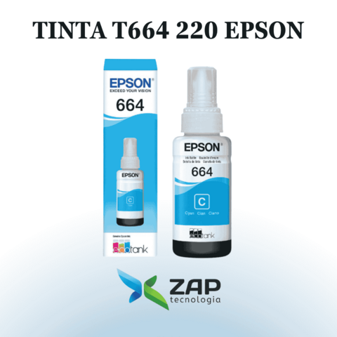 Refil Tinta Epson T664220AL T664220 T664 Ciano 70ML - Originall