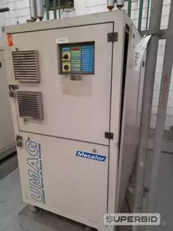 CHILLER COMPACTO MECALOR UMAG GW-75-RI-440/C, ANO 1999, SÉRIE.: 182/99, CAP. 75.000 KCAL/H