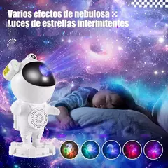 Velador Proyector Astronauta Geotek Parlante Bluetooth Luz Galaxia Estrellas - comprar online