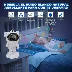 Velador Proyector Astronauta Geotek Parlante Bluetooth Luz Galaxia Estrellas - Tienda Todo Bonito