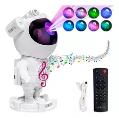 Velador Proyector Astronauta Geotek Parlante Bluetooth Luz Galaxia Estrellas en internet