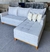 Sofá Chaise/canto - 2,30m × 1,60m, tecido Linho