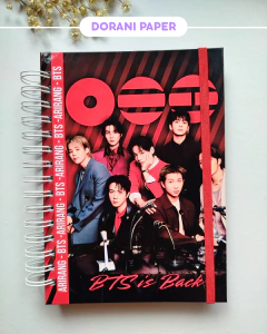 Caderno Personalizado - COLEÇÃO BTS ARIRANG - vermelho
