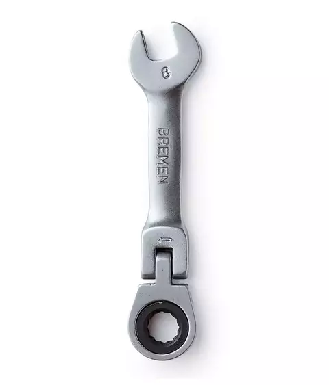 LLAVE COMBINADA CON CRIQUE CORTA ARTICULADA 15MM BREMEN - comprar online