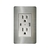 CONTACTO DOBLE CON ENTRADA USB Y C CON PLACA - EEXA MATERIAL ELECTRICO