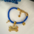 COLEIRA ID PREMIUM AZUL ROYAL + TAG OSSO na internet