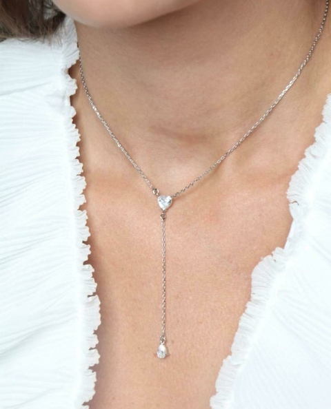 Colar gravata coração - comprar online